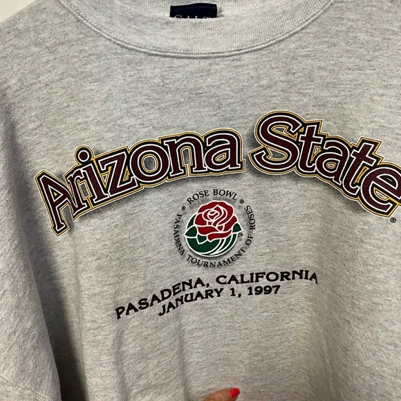 Vintage Galt Sand Arizona State Crewneck Sweater - Light Gray rose bowl 1997 - Picture 2 of 4